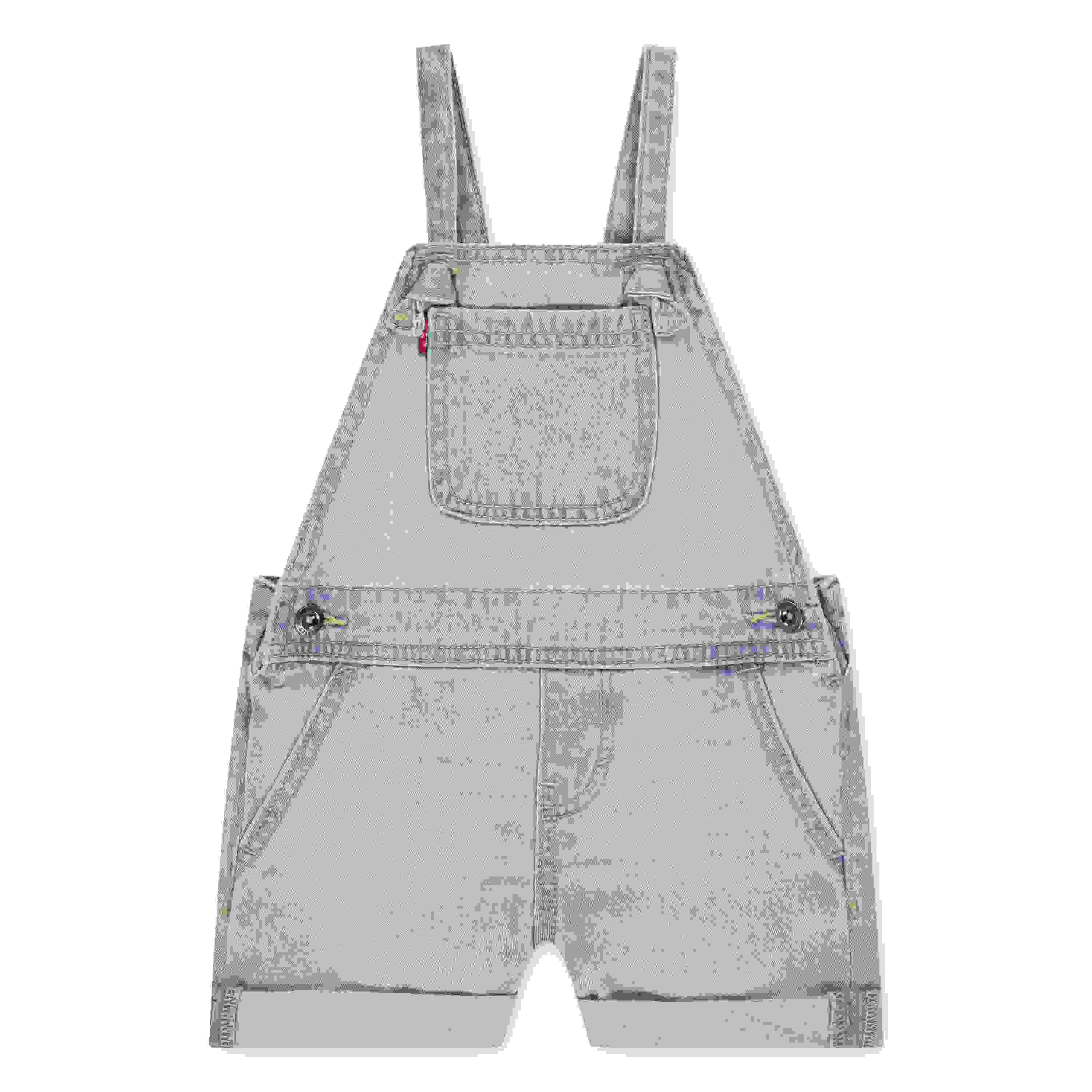 Levi's Knot Strap Toddler Girls' Light Blue Wash Denim Shortalls